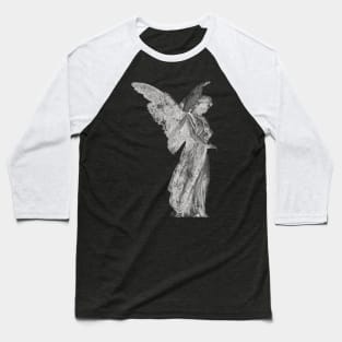 Distressed Angel Statue Baseball T-Shirt